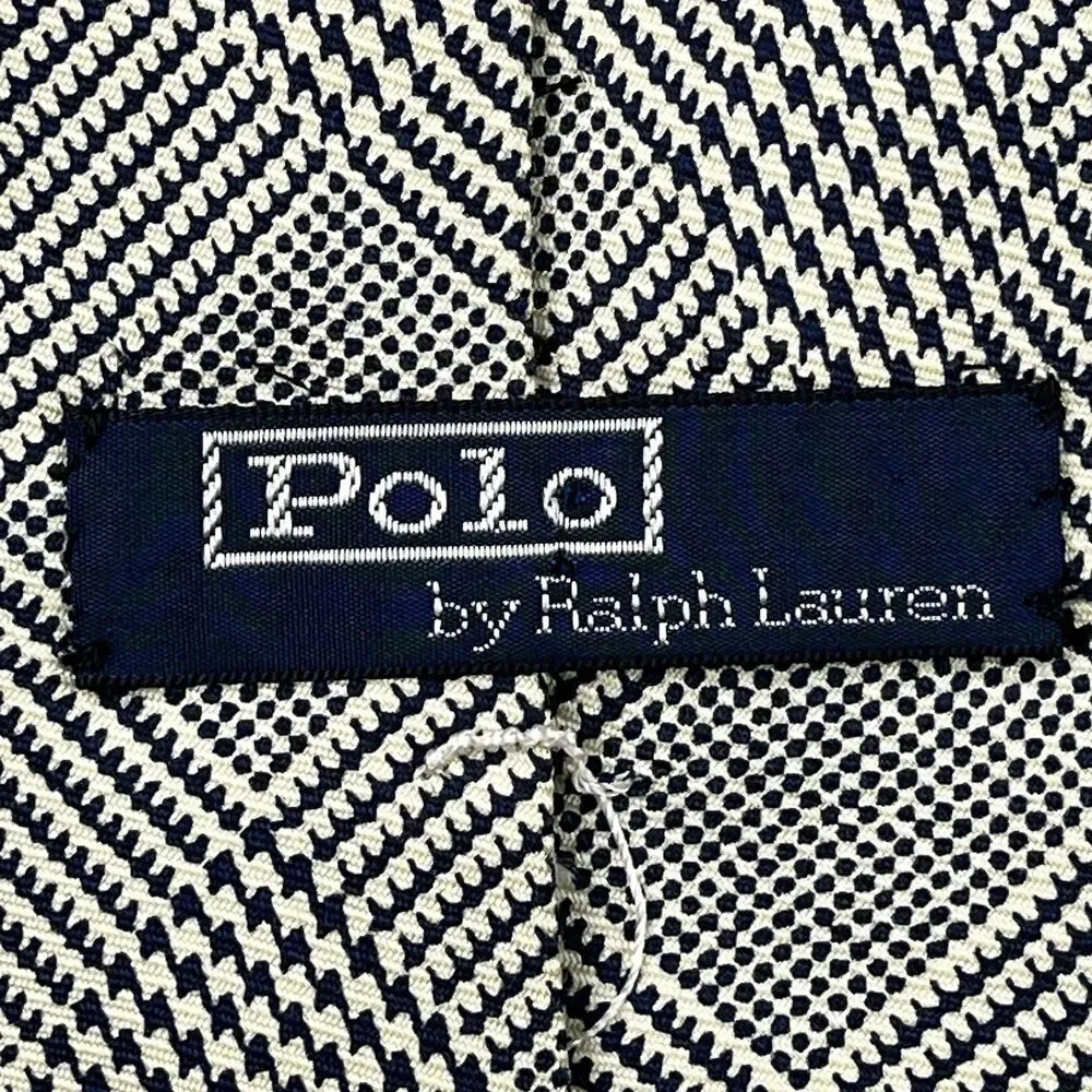 Vintage Polo Sport Ralph Lauren 100% Silk Necktie Tie Golf Golfer Houndstooth